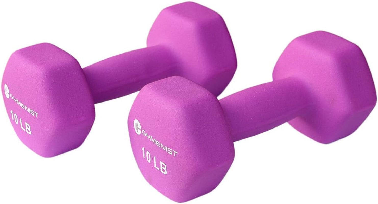 Pair of Dumbbells Set of 2 Soft Non Slip Grip Dumbbells Pair Covered with Neoprene